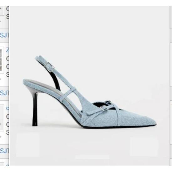 

Новые женские джинсы на каблуке, босоножки с острым носком, офисные туфли на высоком каблуке, красивые женские туфли на высоком каблуке, sandalias mujer 39