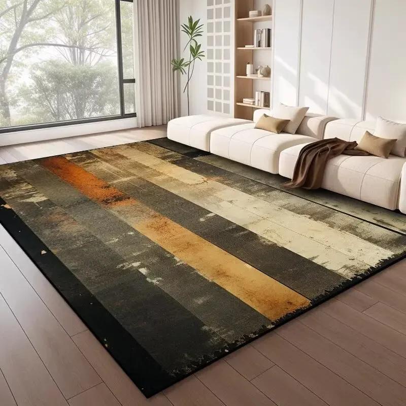 Nordic Style Geometric Large Rugs for Living Room Modern Decoration Home Carpet Light Luxury Bedroom Rug Washable Mat