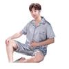 Men's Satin Short Sleeve Pajama Set - Ice Silk Plus Size