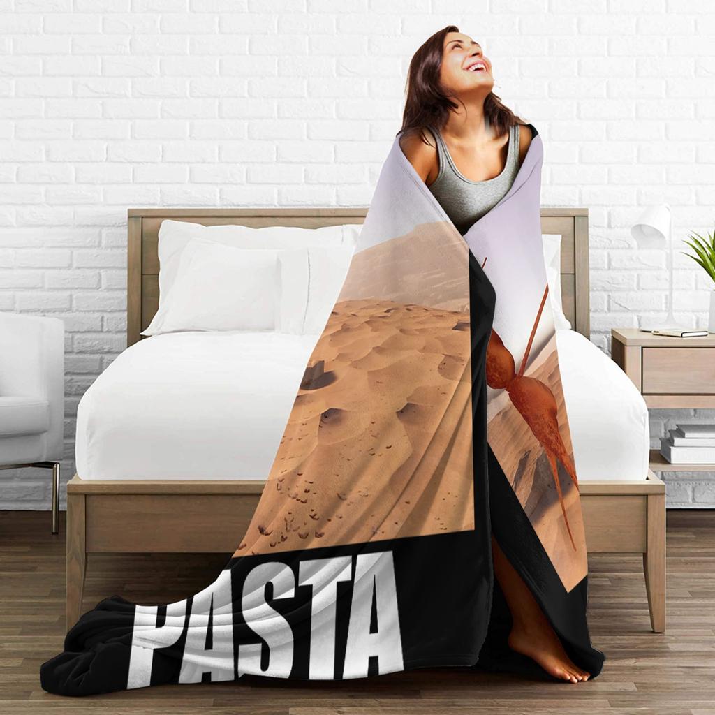 Marcus The Worm Rigatoni Pasta Blanket  Travel Office Throw Blanket For Couch Chair Sofa Bed Warm Soft Custom Quality Bedspread