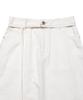 LEE Women Linen Midi Denim Skirt Ecru