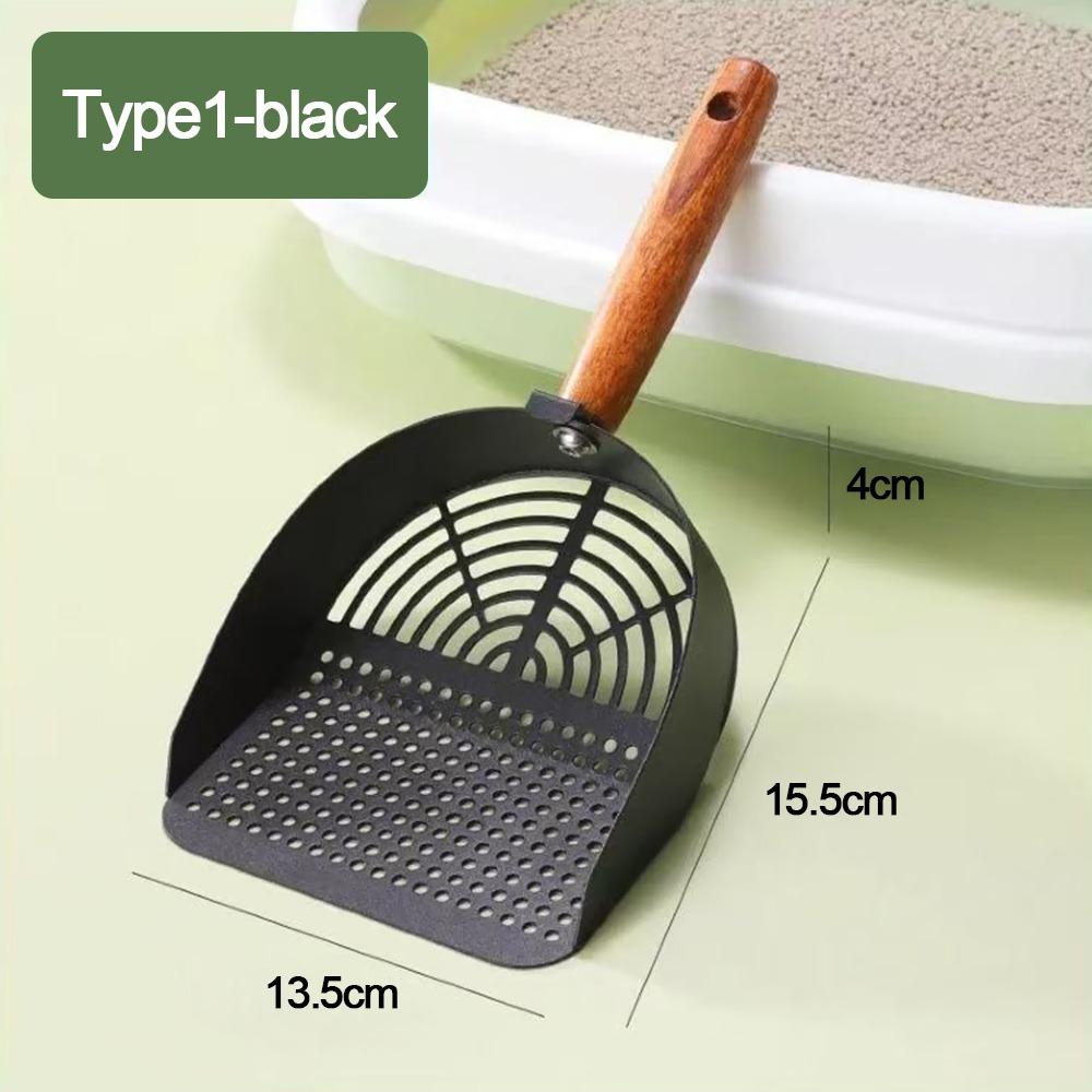 Stainless Steel Cat Litter Shovel Anti-slip Cat Poop Scooper Cat Toilet Scoop  Pet Cleaning Tools