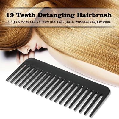 1Pcs 19 Teeth Tooth Comb Large Wide Black Plastic Pro Salon Barber Hairdressing Combs Reduce Hair Loss Hair Care Tool
