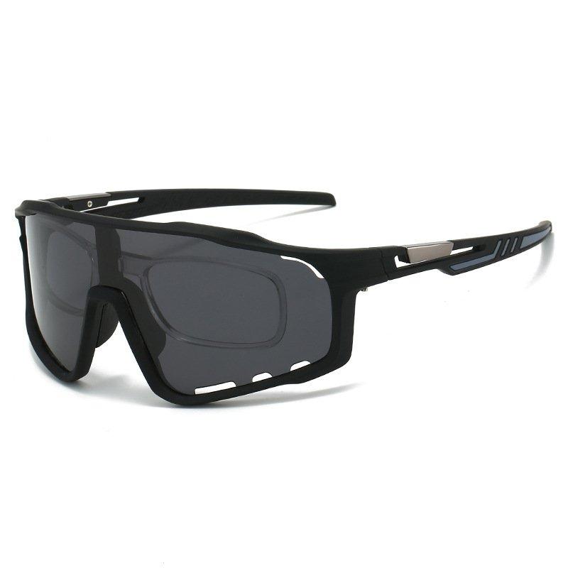 Fashion High Quality Sports Goggles Glasses Men and Women Outdoor Cycling Uv400 Polarized Baseball Sunglasses Custom logo PC&BLACK A1