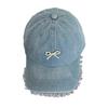 Women Adjustable Fabric Baseball Caps with 3D Pearls Bowknot and Elegant Lace Detailing for Sport Wear Outdoor Activity