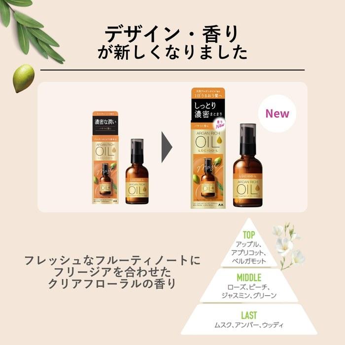 LUCIDO Oil Treatment #EX Hair Oil Rich Moisture Argan Oil Leave-in Treatment 60ml + Sample (Hair Mask 10g) Clear
