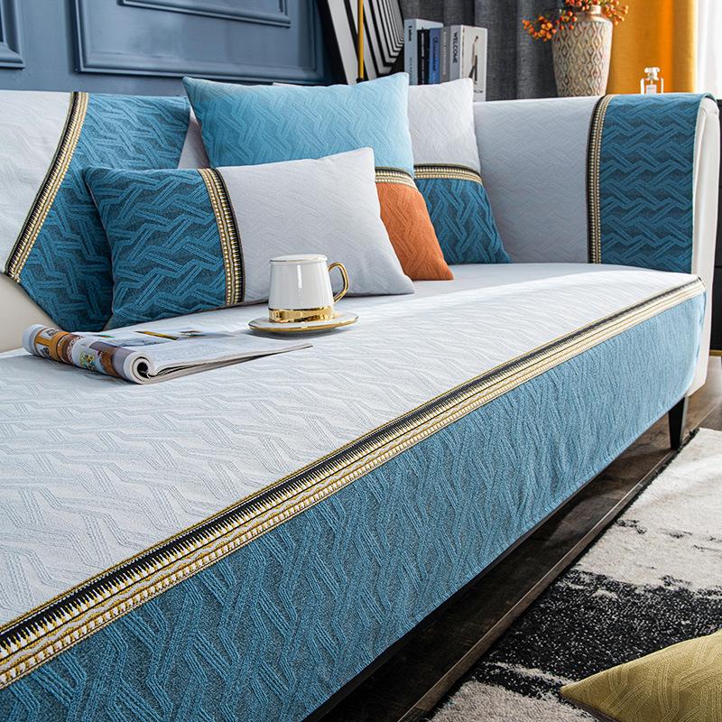 Jacquard Chenille Sofa Cover Simple Modern Non-Slip Sofa Cushion Four Seasons Universal Affordable Luxury Style Cushion Cover Cloth