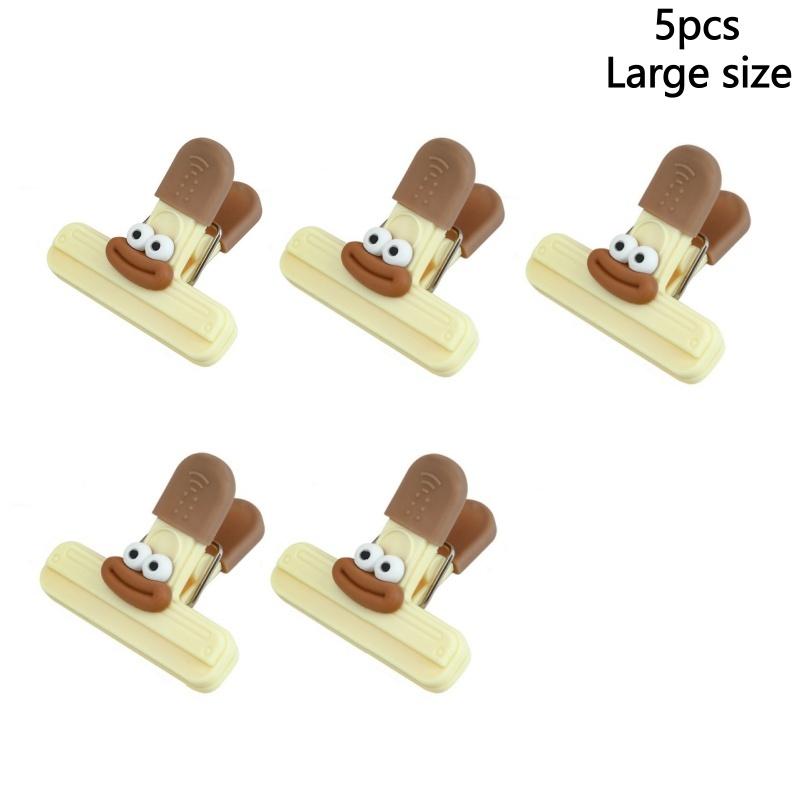 3-10pcs Creative Face Bag Sealing Clip Food Snack Clip Kitchen Tools Decorative Small Clip Refrigerator Plastic Food Bag Storage