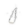 Mobile phone chain with Korean pearl and star pendants, short beaded chain, phone case lanyard, wrist accessory for girls
