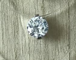 5 Colors Dazzling Zircon Necklace Invisible Transparent Fishing Line Simple Pendant Necklace Jewelry For Women Pearl Jewelry