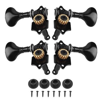 Mūzikas instrumentu noskaņošanas tapas mašīnu galviņu daļas Ukelele 4 stīgu Hawaii ģitārai(Melns)