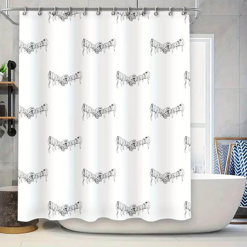 

Bathroom Shower Curtain Set Waterproof Vintage Floral Pattern Farmhouse Decor Rustic Home Textile Shower Liner Modern Style W60H190(CM)-1 Pcs