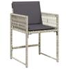Garden Dining Set 9 pcs Light Grey Poly Rattan