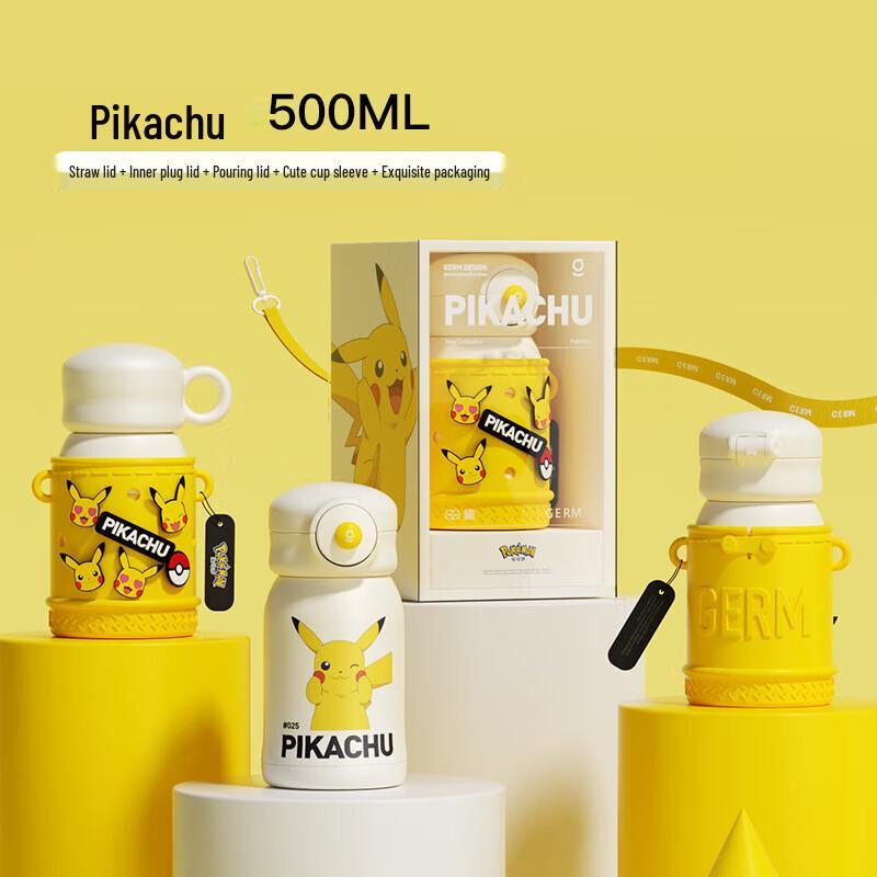 Germ Pokemon Pikachu 500ml Insulated Bottle