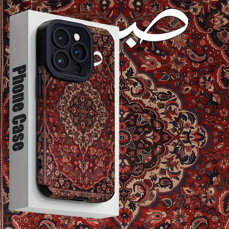 Hot Persian Style Luxury Carpet Retro Sheepskin Leather Phone Case For iPhone 17 16 16e Air 15 14 13 12 11 Pro XS Plus Max X XR
