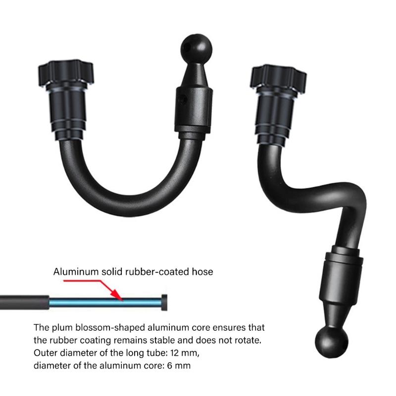 360 Degree Rotatable Aluminum Plastic Adapters 4 Lengths for Mobile Device Mounting On Car Vent Dashboards Desk Bracket