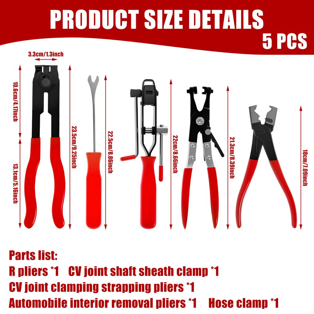Car Repair Installation Tool Trim Clip Removal Pliers 40° and 85° Spring Loaded Push Pin Pliers Upholstery Remover Tools Kit