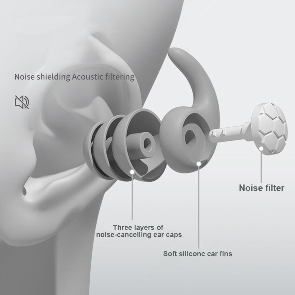 Silicone Ear Protection Earplugs Sound Insulation Swimming Ear Plug Waterproof Soft Diving Ear Plugs for Hearing Safety