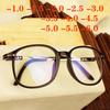 Retro Big Oversized Frame Myopia Eyeglasses -1.0 -1.5 -2.0 To -6.0 Women Men Optical Reading Spectacle +100 +150 +200 +250 +400