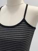 Y2k Striped Tank Top Women Backless Square Neck Crop Tops Going Out Sleeveless Spaghetti Strap Vest Vintage Camisole Streetwear