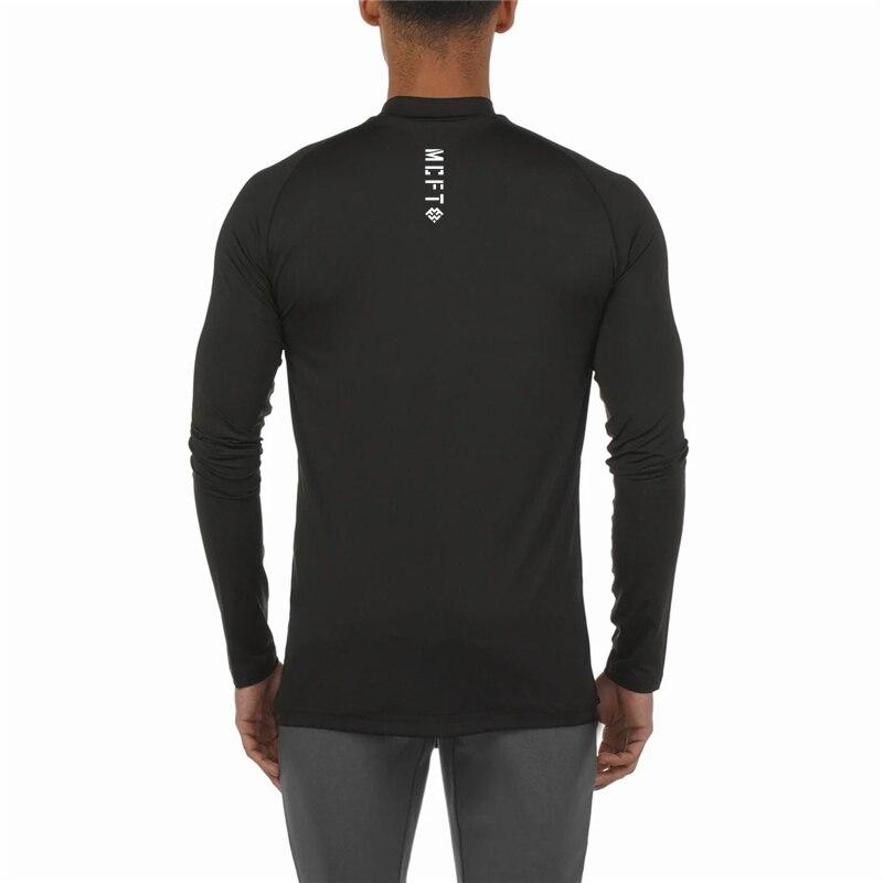 Muscleguys Primavera e Autunno Stretch Abbigliamento Professionale da Corsa Fitness Magliette Sportive da Allenamento a Maniche Lunghe ad Asciugatura Rapida da Uomo