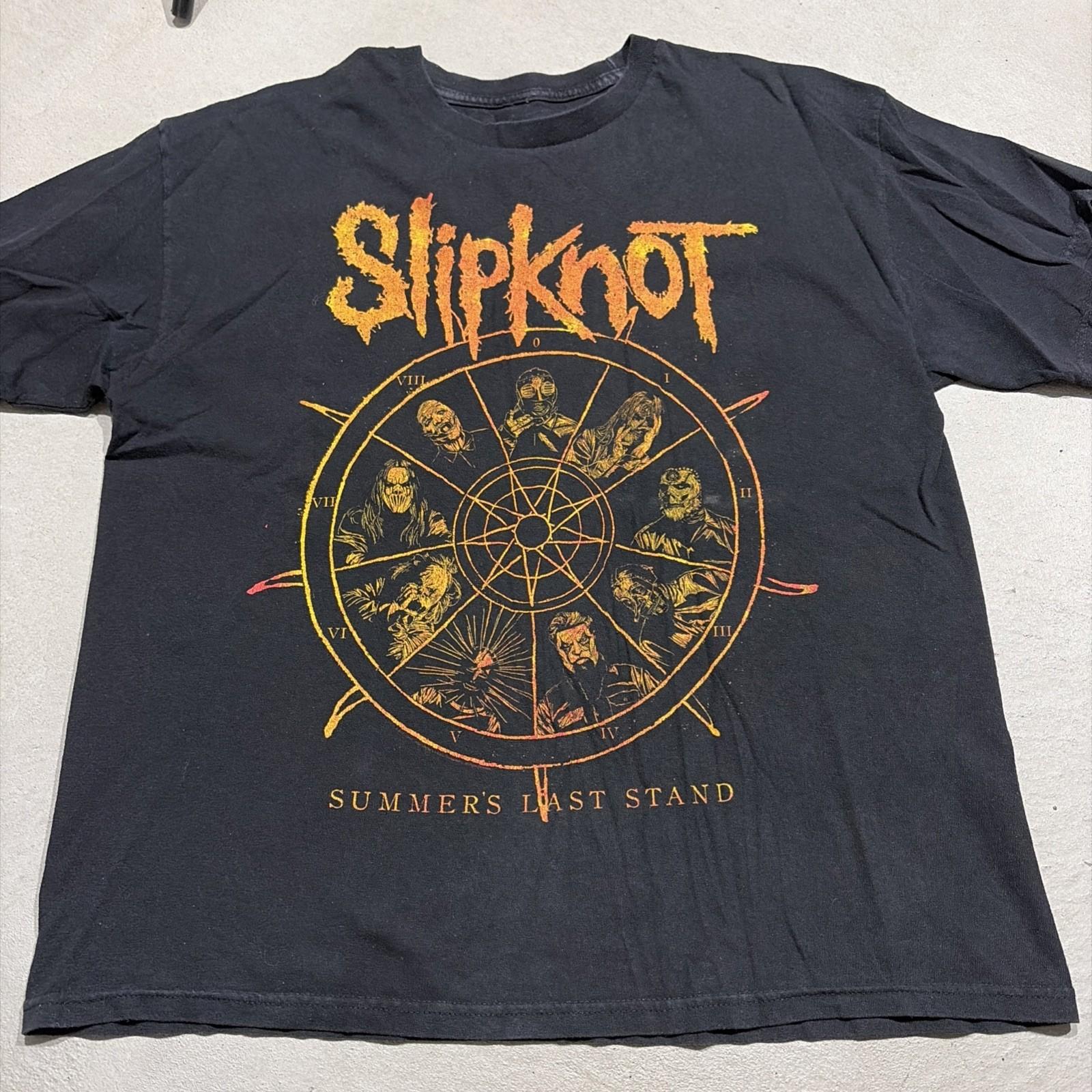 Slipknot Summers Last Stand Tour Wheel Graphic Concert T-Shirt Sz XL XL
