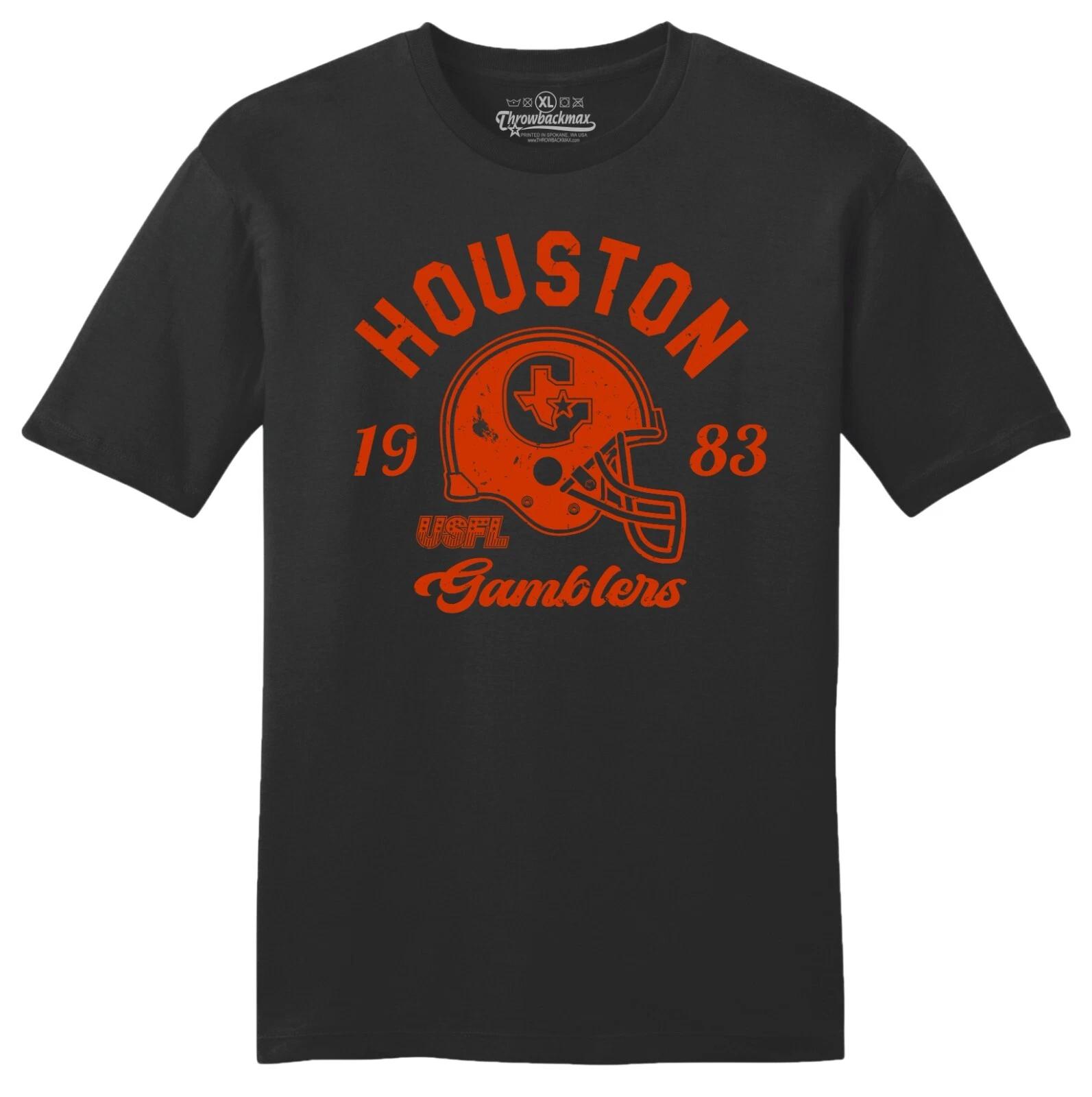 Футболка-трибленд Houston Gamblers 1983 USFL Football - Oilers, Texans S