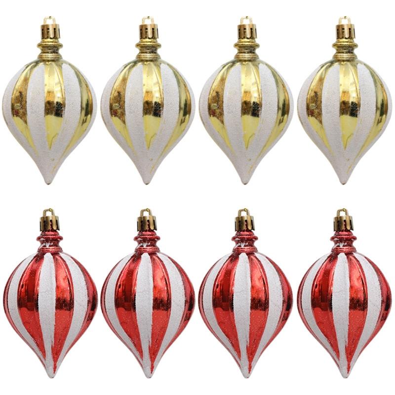5 Boxes Christmas Tree Hanging Pendants Electroplated Baubles for Holiday Decoration Indoor and Outdoor Ornaments