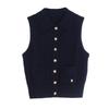 S Family Women's Slim-Fit Sleeveless Knitted Cardigan Vest for Spring & Autumn