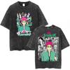 Anime The Disastrous Life of Saiki K Vintage Washed Short Sleeve TShirt Saiki Kusuo Fashion Harajuku Hip Hop Casual Tee Shirts