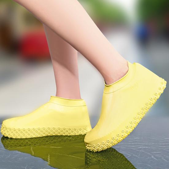 1 Paar wasserdichte Regenschuhüberzieher, rutschfeste Silikon-Wiederverwendbare Überschuhe für Damen und Herren, Reise, Outdoor, Regendichter Stiefel-Schuhschutz