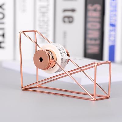 INS Style Rose Gold Tape Cutter - Multifunctional Manual Tape Dispenser for Students