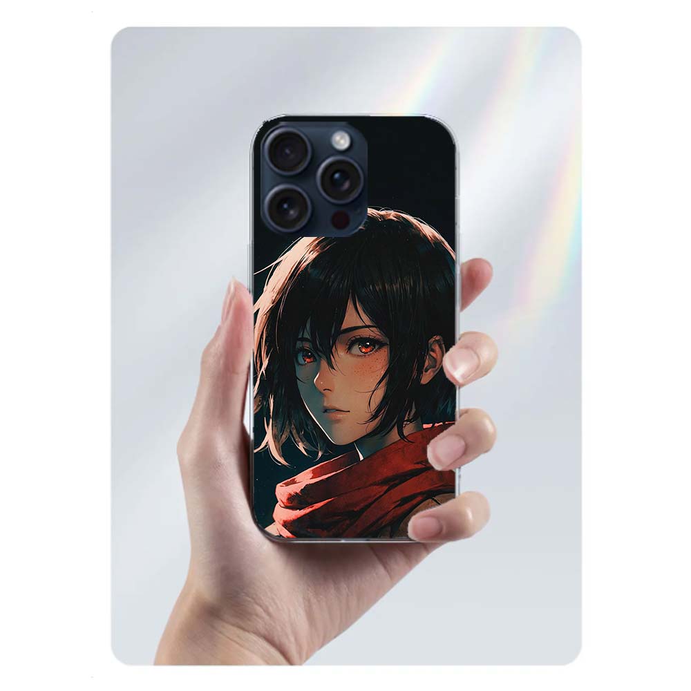 Character MIKASA Clear Phone Case For Iphone 17 Air 16 Pro Max 15 Pro 14 Plus 17E 16E 11 13 12 Mini Cover Cases Fundas Cell TPU