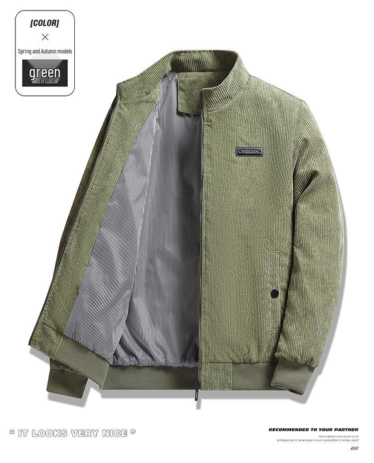 Herren Winterjacke mit Fleecefutter - Stehkragen, Lässige Oberbekleidung für alle Altersgruppen