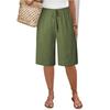 Women’s Loose Fit Knee Length Casual Shorts with Elastic Waistband and Adjustable Drawstring for Everyday Wear