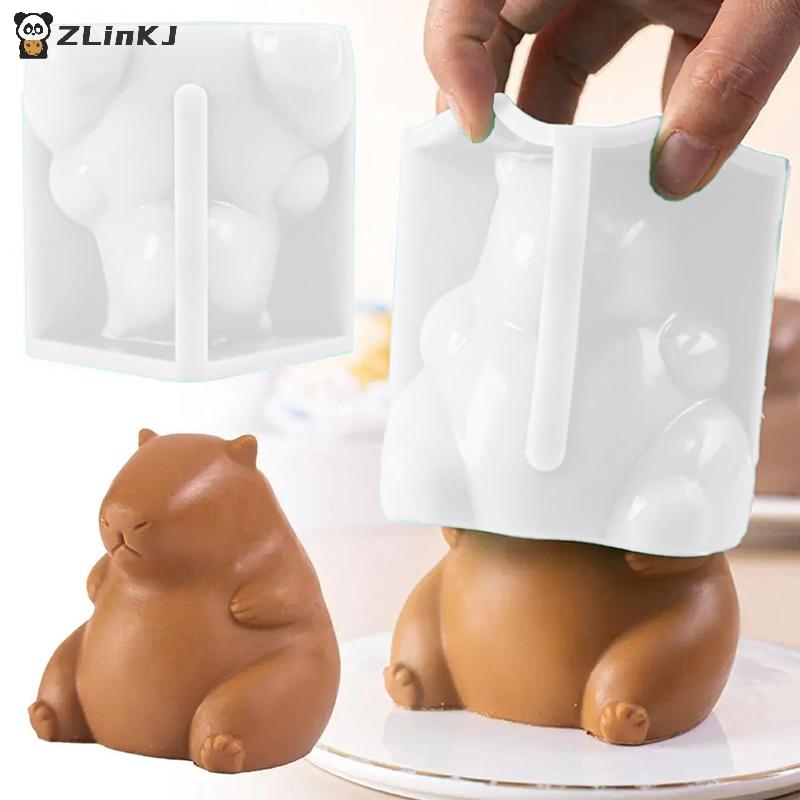 1 STÜCK Niedliche 3D Capybara Silikonform Cartoon Tier Milch Gelee Pudding Silikonform Hausküche Backzubehör