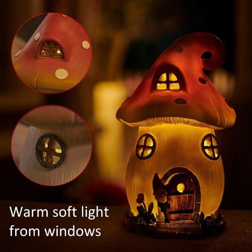 Small Night Light, Solar Resin, Small House, Tree House, Garden Decoration, Courtyard Decoration, Gardening