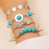 Ethnic Style Multilayer Turquoise Wristband Beads Bohemian Style Hand Chain  Holiday