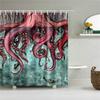 Animals Octopus Wolf Lion Seahorse Turtle Shower Curtains Bathroom Curtain Frabic Waterproof Polyester Bathroom Curtain Hooks