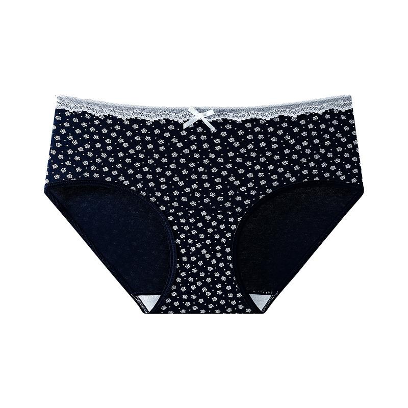Women's Spring and Autumn 10A Antibacterial Extended Cotton Crotch Skin Friendly Breathable Briefs