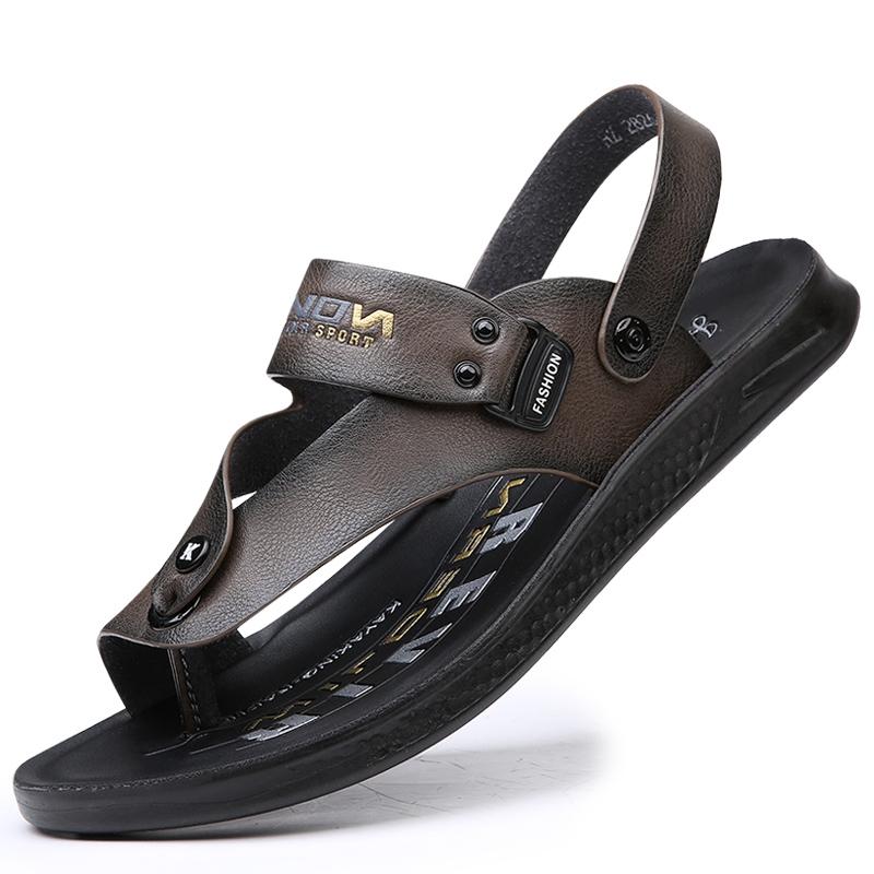 Flip-flops for Men Wear Anti-skid Beach Shoes Outdoors In Summer for Men To Drive Anti-skid Spring and Autumn Super Fiber Casual