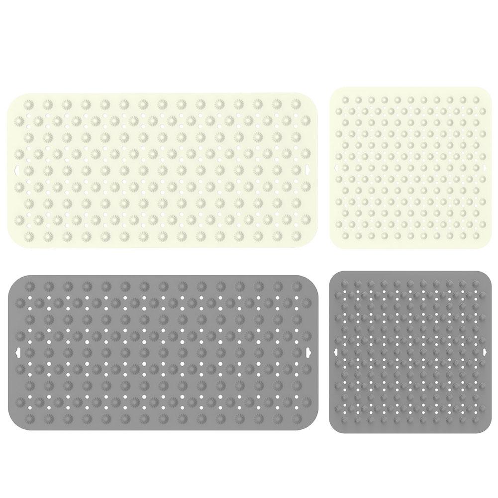 Bath Mat With Effective Drainage Holes Drain Mat 60*60 Cm Silicone Bath Mat Anti-slip Safety Mat Versatile Size Options