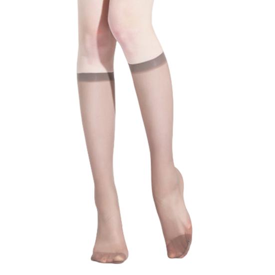 1 Pair Women Long Socks Ultra-thin See-through Anti-slip Quick-drying Match Skirt Solid Color Japanese Style Calf Length Mid Tube Summer Stockings