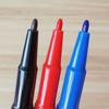 12-Piece Set: Small Double-Ended Oil-Based Marker Pens in Black, Red, and Blue for Student Art and Marking