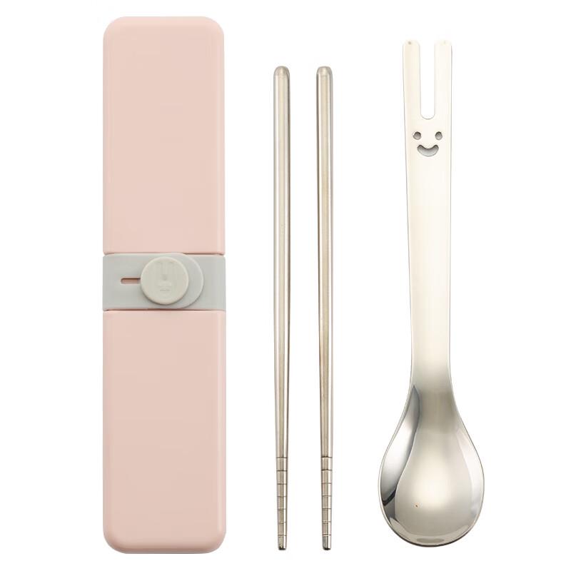 LocknLock Rabbit Portable Stainless Steel Chopsticks & Spoon Set