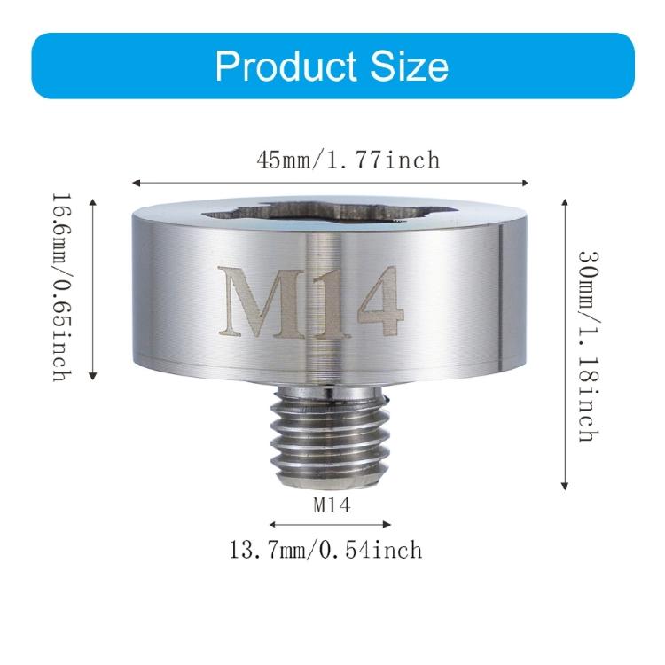 M14 Converter M14 5/8Inch Thread Adapter for X Lock Rusts Proof Metal Improves Control During Cutting