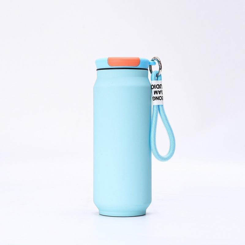 

JUSTINLAU 500ml Thermos Cup Coffee Mug Pop Can with Rope Vacuum Flask Stainless Steel Travel Mug Thermal Water Bottle Spot Goods 500ml небесно-голубой