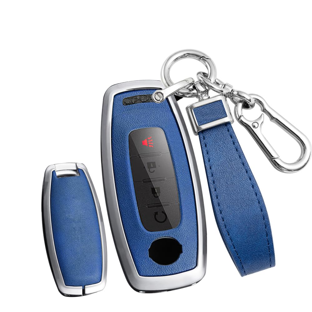 

[TECART] Чехол для ключа Nissan, Чехол для ключа, Чехол для смарт-ключа, Ключница, Сумка для ключей, синий