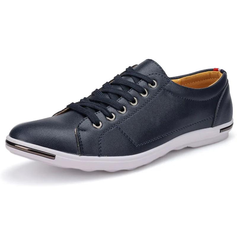 Casual Shoes 2025  Men's Plus Size Casual Shoes Fashionable Breathable Leather Shoes Lace Up Men's Shoes