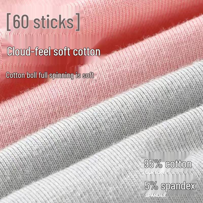 Men's Mid-Rise Seamless Boxer Briefs - 60s Long-Staple Cotton with Graphene Antibacterial Crotch, Breathable & Pure Cotton